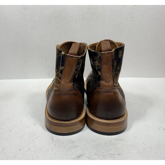 TAFT Jack in Eden Dress Boots Men’s Size 12 EU 45 Black and Gold Floral - Picture 4 of 8